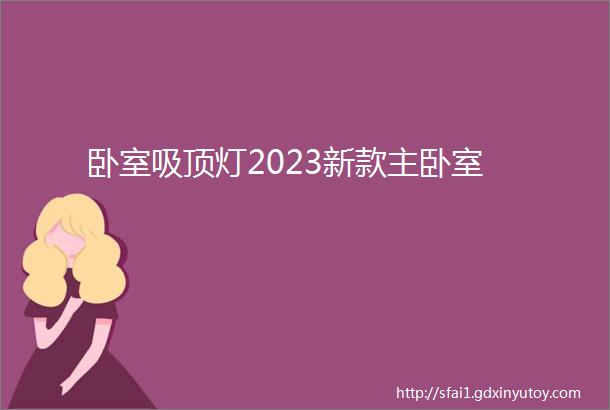 卧室吸顶灯2023新款主卧室