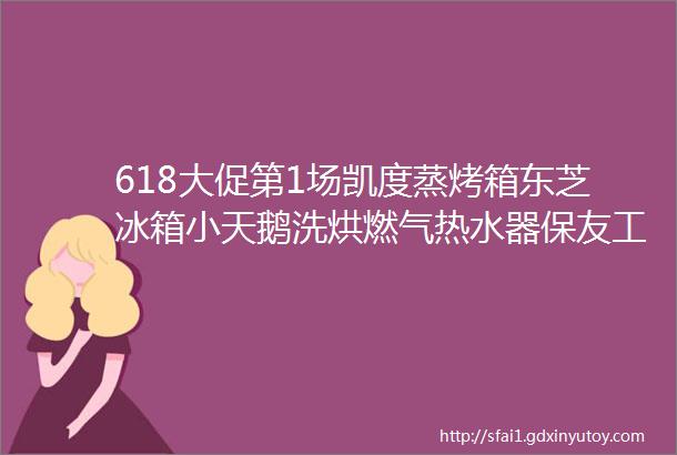 618大促第1场凯度蒸烤箱东芝冰箱小天鹅洗烘燃气热水器保友工学椅扫地机器人简顿灯具优立地毯