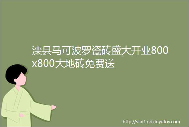 滦县马可波罗瓷砖盛大开业800x800大地砖免费送