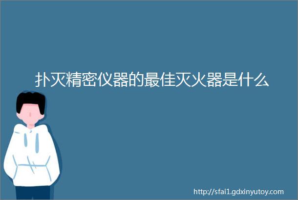 扑灭精密仪器的最佳灭火器是什么