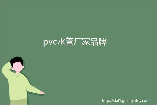 pvc水管厂家品牌