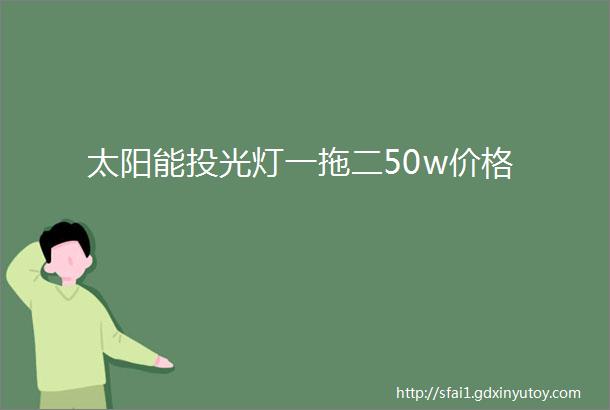 太阳能投光灯一拖二50w价格